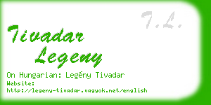 tivadar legeny business card