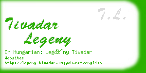 tivadar legeny business card